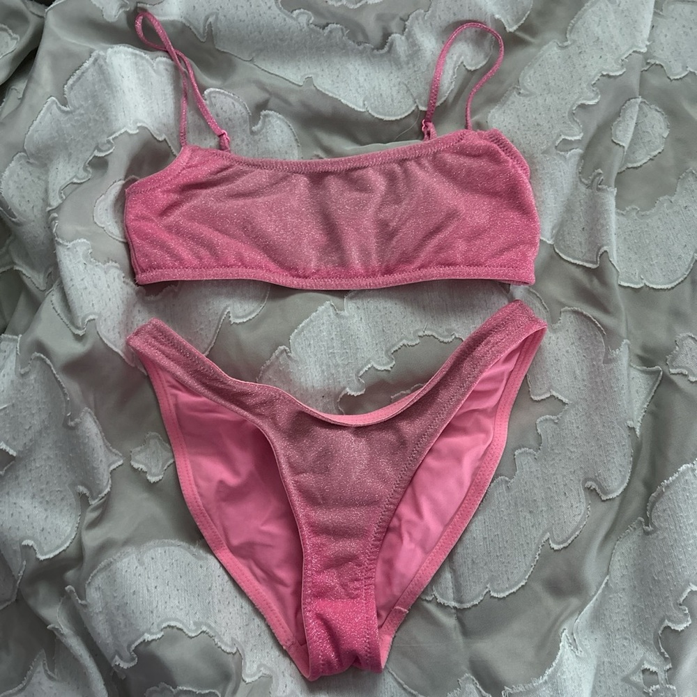 Triangl, xs pink sparkly bikini